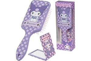 Hello Kitty Spazzole per Capelli Donna Adolescenti Ragazza, Accessori Capelli Set (Viola Kuromi 2 Pz)