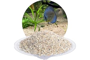 AQUAGRAN Schicker Mineral Aquarium Gravel Beige 25 kg, Coarse Aquarium Sand Washed, Uncoloured, Edge-Rounded Substrate, Gravel for Freshwater Aquariums, Saltwater Aquariums, Aquascaping (Diameter Grit: 2.0