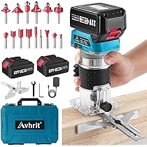 Router Tool Cordless Wood Palm Router Tool Compatible With Makita 18V Battery,21V 800W Brushless Handheld Palm Routers For Woodworking Hand Edge Trimmer With 16 PCS 1/4" Router Bits Set (No Battery