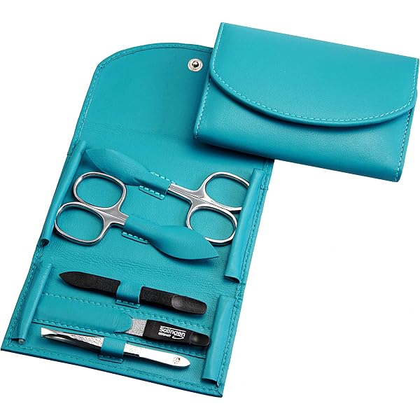 34teiliges Solingen Maniküre Set Mit Leder Etui, Nagelschere