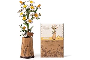 ROWOOD Puzzle 3D Fai da te Fiore in Legno Kit Modellino di Fiori Artificiali Da Montare Per Adulti (Chamomile)