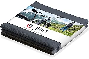 Glart 42AAF Lot de 2 chiffons en microfibre ANTHRACITE pour entretien de vélo, 40 x 40 cm, chiffons doux et absorbants en microfibre pour le VÉLO, les chiffons de lustrage ne rayent ni ne boulochent.