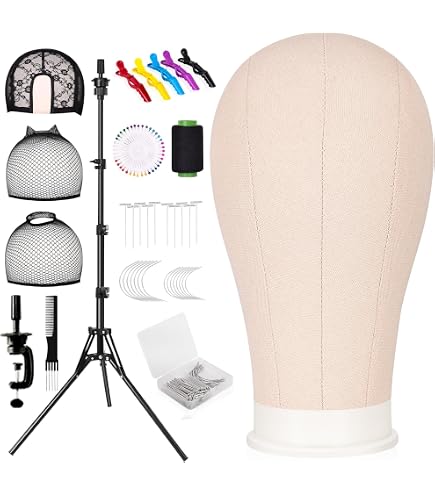 Perückenständer Mit Kamm & Clips – Höhenverstellbarer Trainingskopf Für Friseure & Styling