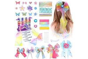 CITSKY Craft Toys Kits for 5-Year-Old Girls: Gifts for 4 5 6 7 8 9 Year Olds Girls - Arts and Crafts for Kids - with Bows Hair Clips Making Toy Set - Ideal Birthday Presents