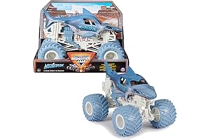 MONSTER JAM - MONSTER TRUCK MEGALODON OFICIAL: Coches de Juguetes de Metal Escala 1:24 - 6069138 - Coches para Niños - Juguetes Niños 3 Años +