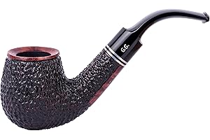 DR WATSON Wooden Tobacco Pipe - Holmes Series, Handcrafted from Briar Root, Fits 9mm Filter (Rust)