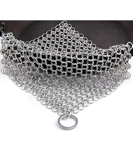 Scrubber In Acciaio Inox 316L Per Padelle - Raschietto Maglia Fine 3.8mm Anti Graffi - Foto 7