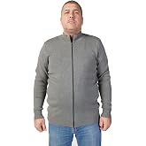 TRİST STAR B&uuml;y&uuml;k Beden Erkek Dik Yaka Fermuarlı Hırka Trist-2107