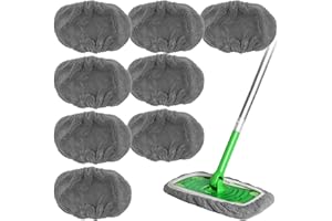 BGTLJKD 8 Piezas Paños Reutilizables para Mopa Swiffer Sweeper, Fregona Microfibra Recambio Mopa Pads, Recambios de mopa Lavables y Reutilizables, para Suelos de Madera, Cerámica y Vinilo (B)