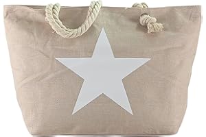 Ropo22 Bolsa Playa Grande Impermeable. Bolsa de Playa con Forro Antiarena de Lona con Cremallera y Neceser Exterior. Bolso Playa y Piscina con Asas de Cuerda. Bolso Grande Mujer, Gimnasio, Picnic