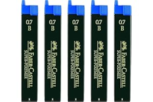 Faber-Castell Lot de 5 mines super polymères (0,7 B, quantité 5)