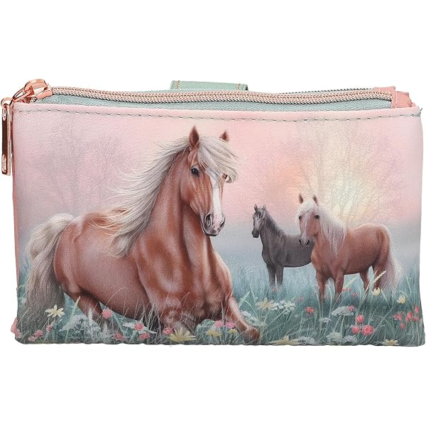 Sac à Bandoulière Rose Depesche Miss Melody Sundown - 34x24x9 Cm Avec Applications Dorées Et Poche Zippée