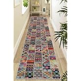 Viva Home Makinede Yıkanabilir Kaymaz Tabanlı Patchwork Rulo Yolluk Halı Ar980, &Ccedil;ok Renkli, 80 X 200