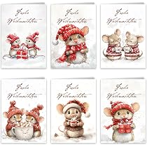10 Nostalgische Weihnachtskarten Mit Umschlägen – Panorama-Design, Made In Germany, Nachhaltig