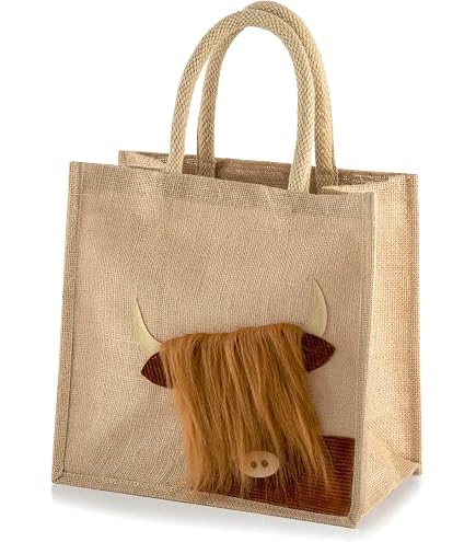 WCGXKO Einkaufstasche Aus Segeltuch Mit Milchfarm-Motiv – 32x21 Cm, Wasserabweisend, Mit Reißverschluss, Ideal Für Tierliebhaber