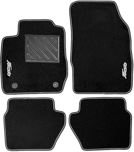 Tappetino Auto Per Ford Fiesta 2011-2017 - Lato Guida, Moquette Nera, Antiscivolo