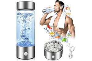 PENYUY Hydrogen Water Bottle, 420ML Portable Hydrogen Water Generator with 3-Minute Electrolysis, USB Rechargeable, SPE PEM Technology, Hydrogen-Rich Water for Home, Office, Travel
