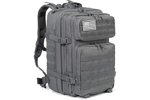 QT&QY 45L Sac à dos tactique militaire Sac d'assaut militaire Molle Grande capacité sac d'urgence Camouflage Randonnée Camping Trekking Sac à dos de chasse