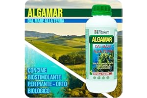 FITOKEM ALGAMAR - Concime Piante Verdi, Prato, Orto, Agrumi, Limoni (1 Kg) Fertilizzante Piante Naturale Biostimolante con Alghe Brune, Rinvigorisce e Aiuta la Pianta nei Periodi di Stress Biologico