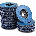 MOGRQAP 12 Pack Angle Grinder Discs, 75mm Flap Discs Polishing Rough Corners 120 Grit Grinder Sanding Discs for Metal Wood Steel