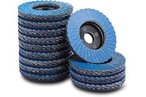 MOGRQAP 12 Piezas Discos Abrasivos, 76mm Discos de Láminas 120 Grano para Madera Acero inoxidable Metal