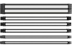 Thermaltake TtMod kabel przedłużający do rękawa ATX/EPS/8-pinowy PCI-E/6-pinowy PCI-E z grzebieniami, biały/czarny AC-048-CN1NAN-A1