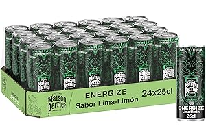 Maison Perrier Energize Bebida Energética Lima y Limón, 24 latas de 25 cl