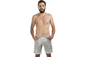 Herren Jogging Lederhose - Jogginghose bestickt - Trachtenhose Oktoberfest - Schöneberger Trachtenlederhose