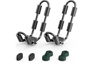 WilTec Soportes Techo para Kayaks lanchas canoas Portakayaks baca Coche con Espuma protección