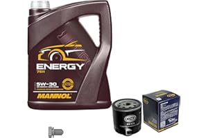 EISENFELS Inspektionspaket Wartungspaket Filterset mit 5 L Motoröl Energy 5W-30, Ölfilter, Verschlussschraube
