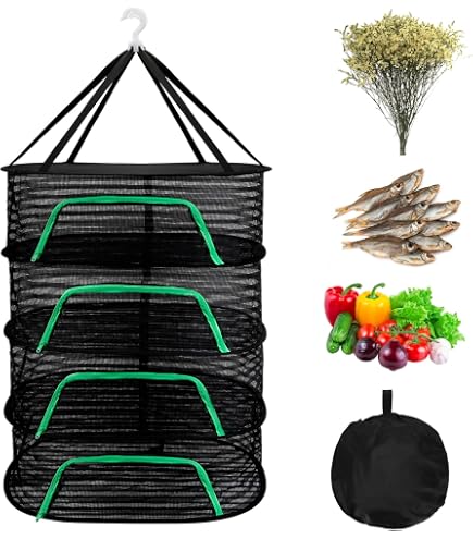 Filet De Séchage Suspendu 6 étages - Pour Herbes, Fruits, Légumes, Viande - 11
