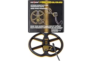 DETECH Bobina De Busqueda 9" Ultimate Bobina para Detector De Metales Profesional DD Plate per Garrett Apex Bobina De Búsqueda Impermeable Plato con Cubierta De Bobina