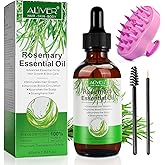 ATOANY Rosmarinöl Haare Wachstum 60ml Kopfhaut Massagebürste,Rosemary Oil for Hair,Wimpern,Augenbrauen,Gesicht,Hautpflege,Kör