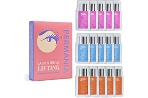 PERMANIA Lash Lift Lotion, Lash Lift Kit Individual Pack, 15 Pcs Sachets | Safe Formula Eyelash Perming Kit & Brow Lamination (Only Lotion Include)