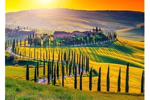 HUADADA Puzzle 1000 elementów dla dorosłych i dzieci, Niemożliwa gra, układanka jako prezent, sprytne zagadki, kolorowa układanka, puzzle z motywem Toskanii