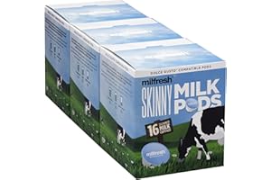Milfresh Skinny Milk Pods - Dolce Gusto Compatible 3 Boxes x 16 Pods (48 Skimmed Servings Total)