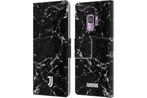 Head Case Designs Licenza Ufficiale Juventus Football Club Nero 2 Marmoreo Custodia Cover in Pelle a Portagoglio Compatibile con Samsung Galaxy S9