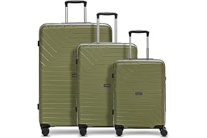 REDOLZ Essentials 05 Ensemble de valises rigides 3 pièces | en polypropylène léger de Haute qualité | 4 roulettes Doubles et Cadenas TSA pour Homme & Femme