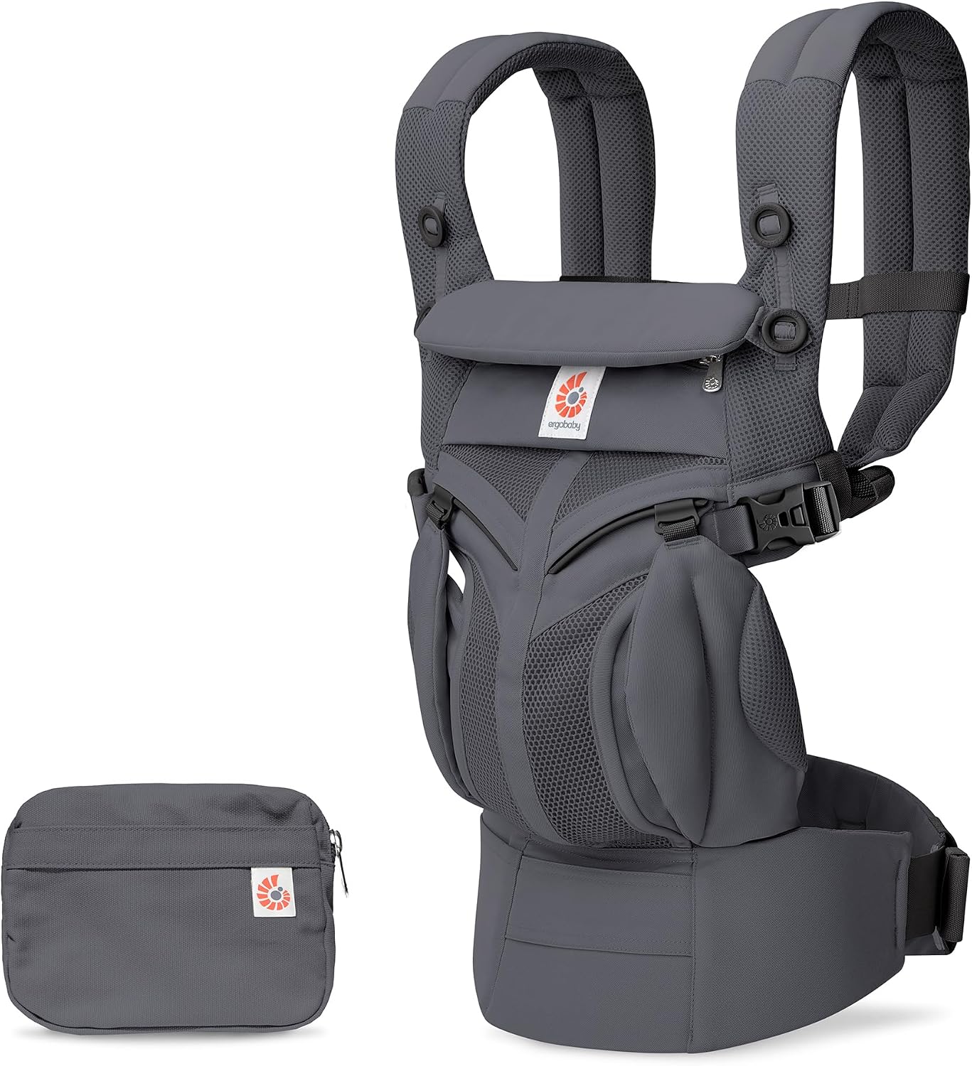 Ergobaby Baby Carrier for Newborn to Toddler, Ergonomic 4-Position Omni Classic Mesh, Baby Carrier Back Front Facing Backpack, Charcoal Grey