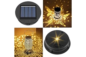 Zenovate 4 Pièces 8cm Lampe Solaire de Rechange, Panneau Solaire Lanterne Couvercle de Rechange avec Ampoule LED, Remplacement de Lumières Solaires Top pour Lanterne de Jardin Suspendue Extérieure (2)