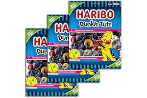 TOPDEAL 3 er Pack Haribo Dunkle Tüte veggie 3 x 175g