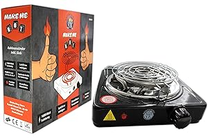 Shisha King® Mini allume-charbon électrique pour chicha avec grille | 500 W | Petit four à charbon naturel de qualité supérieure (noir)