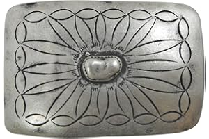 FRONHOFER Southwestern Antique Silver Plaque Buckle 1.5 inch / 4 cm Belt 17979