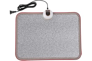 Livtribe AC 230V Heated Floor Mat for Foot, Carbon Crystal Heating Pad, Electric Heated Foot Warmers for Office, Home(Grey)