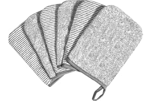 PHOGARY 6 Waschlappen Coral Fleece Waschhandschuh Frottee, 13x20cm Kleine Waschhandschuhe Weiches Gesichtshandschuh für Gesicht, Badespaß Tuch, Wiederverwendbare Make-up-Entferner-Handschuhe