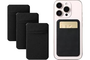 FDCLIXUVOL 4 Stück Handy-Kartenhalter mit Selbstklebendem Aufkleber,Schwarz Handy-Kartenfach Brieftasche Handy Kartenhalter zum aufkleben für Smartphones Kartenetui aus Stretchstoff, Handy-Kartenfach Brieftasche