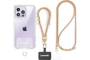 LAWONDA 2 Stück Universal Handykette Geeignet für alle Smartphones, Kette zum Umhängen, Einstellbar Schlüsselband, Handyband mit jeder Hülle Kombinierbar mit iPhone/für Samsung/Huawei Farbig