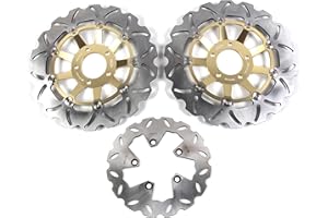 Arashi Front Rear Brake Discs Rotors for Suzuki GSXR 750 1989-1995 Brake Disks Motorcycle Accessories GSX-R750 GSX-R 750 GSXR750 Gold 1990 1991 1992 1993 1994 GSXR1100 1100