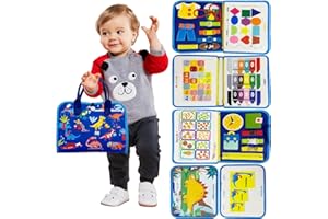JKGIFTS Busy Board für Kleinkinder 6 Schichten, Activity Board Baby Montessori Spielzeug Sensorik Lernspielzeug Geschenke Mädchen Baby ab 1 2 3 4 5 Jahre für Jungen Mädchen