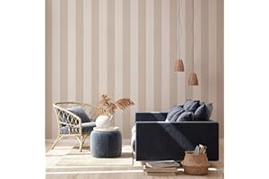 BRICOFLOR Papier peint rayures A.S. Création"New Elegance" 375543 37554-3 Papier peint intissé | Beige/Crème | Papier couloir | Rouleau (10,05 x 0,53 m) = 5,33 m²